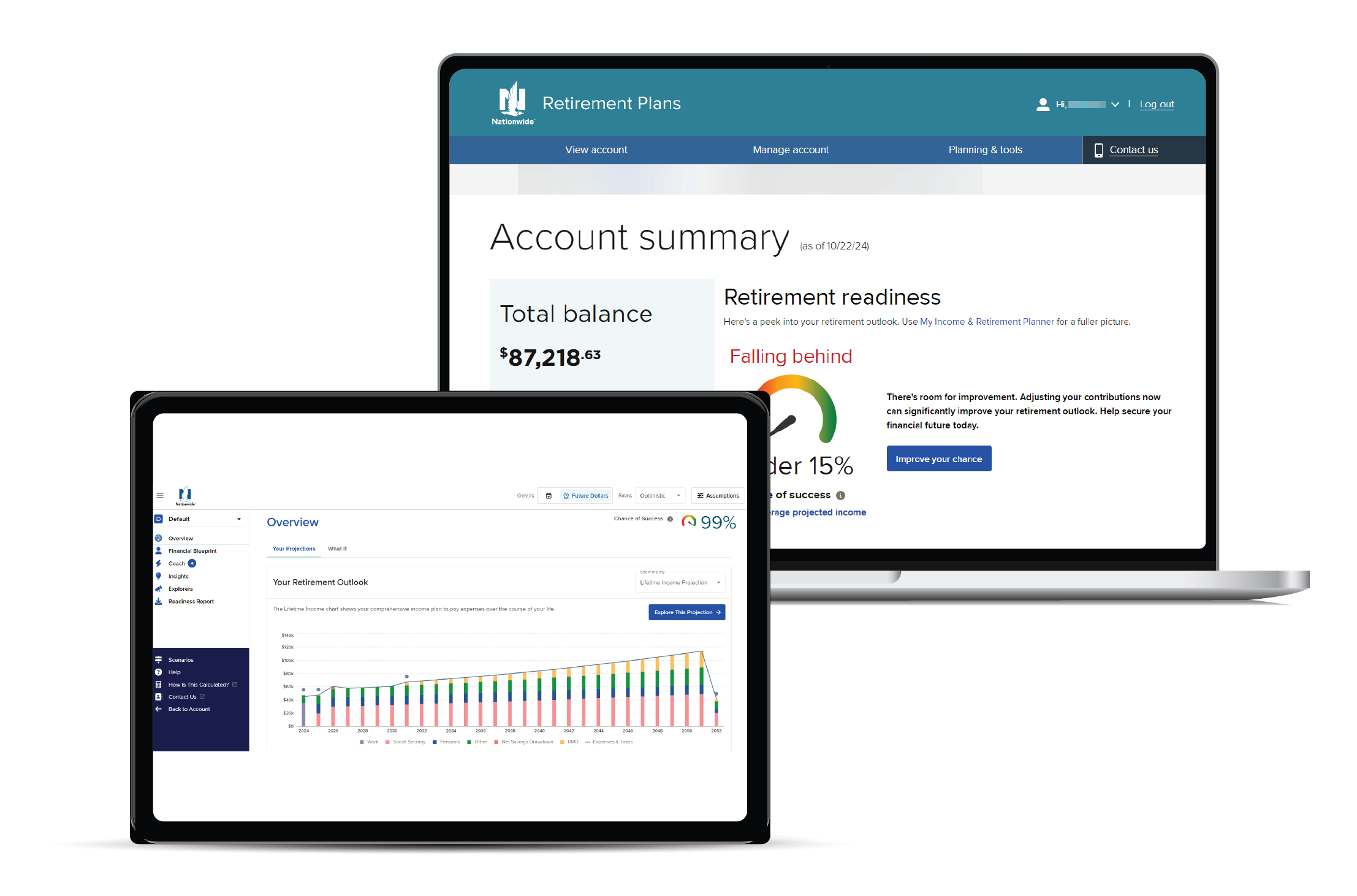 A screenshot of the My Income & Retirement Planner tool